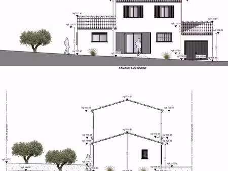 terrain avec maison neuve à vendre