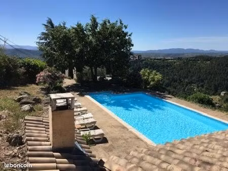 loc. saison. largentière maison indépendante 6-8 pers  gde pisc  vue exceptionnelle