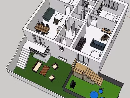 appartements t2 lumineux traversant de 39 m² avec jardin