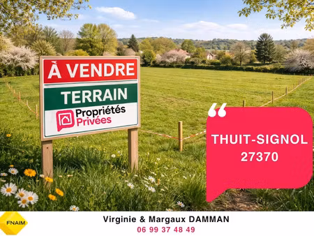 vente terrain 1973 m² à le thuit de l'oison (27370)  90 000 €
