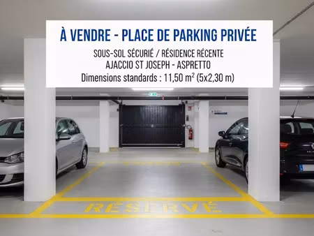 vente parking 12 m² à ajaccio (20000)  18 000 €