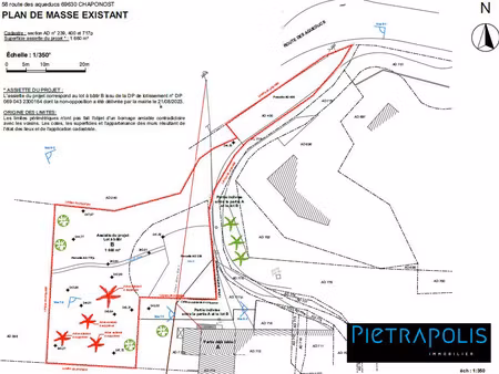 terrain constructible de 1659 m² avec pc accordé et purger