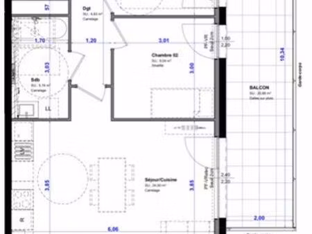 appartement 3 pieces neuf