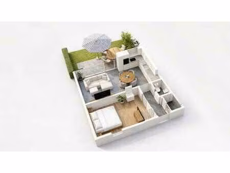 appartement 1 ch neuf avec jardin et terrasse – rdc – peb b