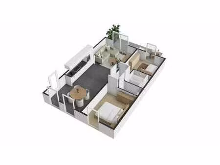 appartement 2 ch neuf avec terrasse – 1er étage – peb b