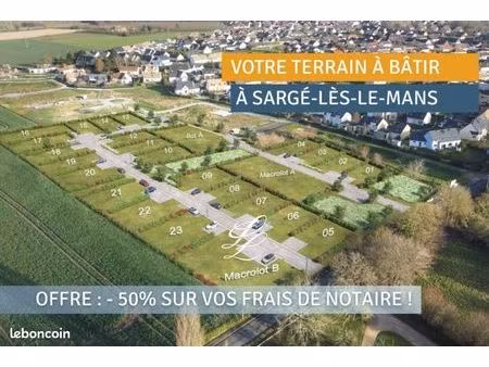 terrain 407 m² sarge les le mans