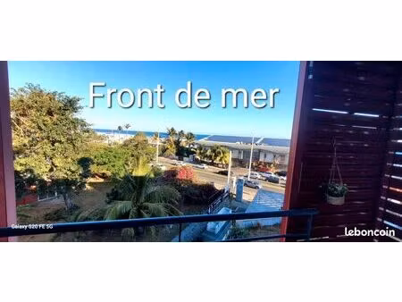 t2 meublé  patio  front de mer