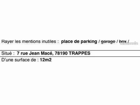 place de parking à trappes