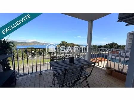 banyuls sur mer  appartement t2 avec place de parking et terasse vue la mer
