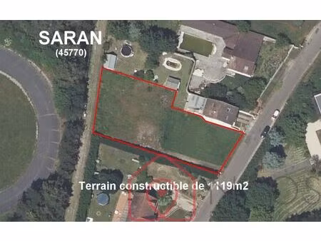 vente terrain 1190 m² saran (45770)