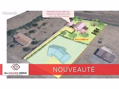 terrain 1450 m² monce en belin