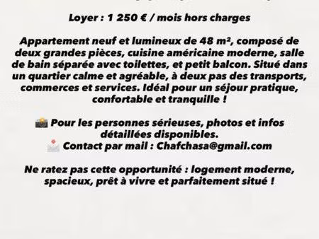 location appartement t2