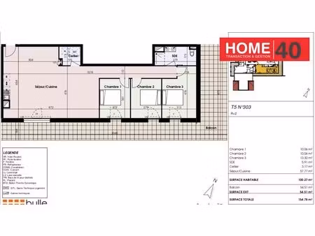 appartement t4 avec balcon