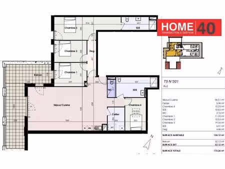 appartement t5 - à saisir