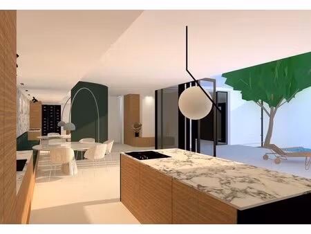 côte pavée  maison de 230 m² avec piscine et garage.