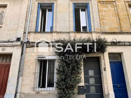 vente maison 3 pièces 60 m² bordeaux (33000)