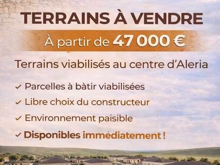 terrain constructible viabilisé à vendre