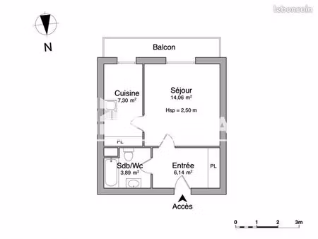 studio 1 pièce 31 m²