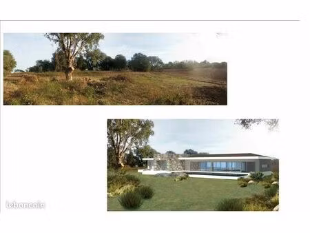 terrain 2200 m2 avec permis villa