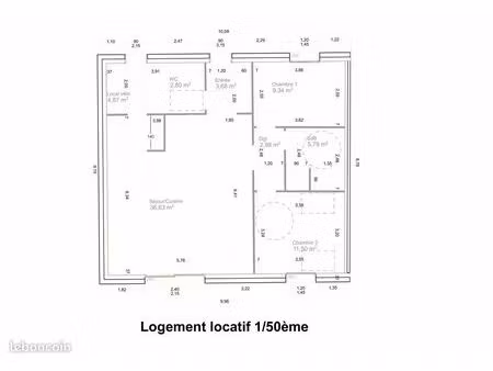 maison 2 chambres 75 m²