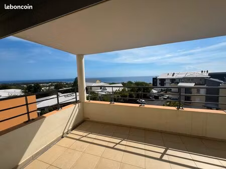 magnifique duplex t3 vue mer – 66 m² + 38 m² extérieurs – garage fermé – résidence sécuris