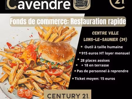 restauration  restauration rapide 1 m² lons le saunier