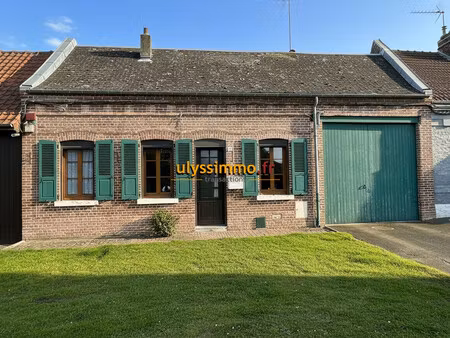 maison picarde vivable de plain-pied avec dépendances et jardin