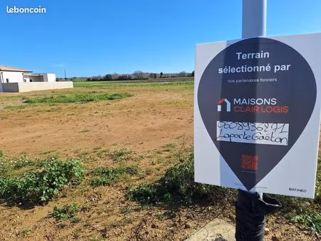 terrain 368 m² lignan sur orb
