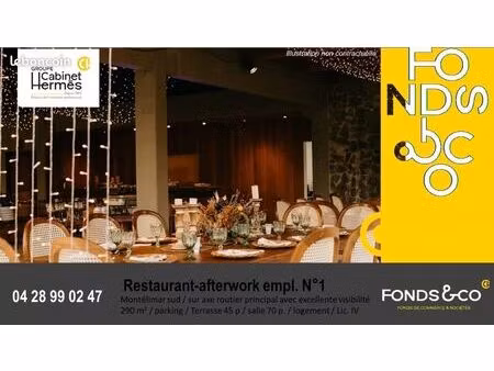 fonds de commerce restaurant  bar 289 m²