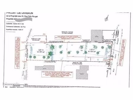terrain 597 m² vauréal