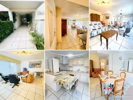 appartement t3 76m² - garage & parking - centre dax -