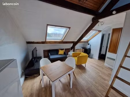 superbe appartement t2+ meublé refait à neuf  ultra-lumineux au calme et dernier étage