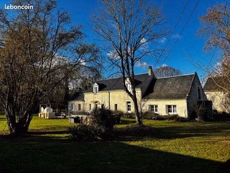 maison en pierre avec jardin et piscine