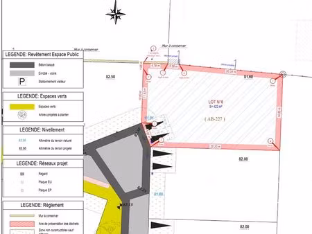 terrain viabilisé lot n°6