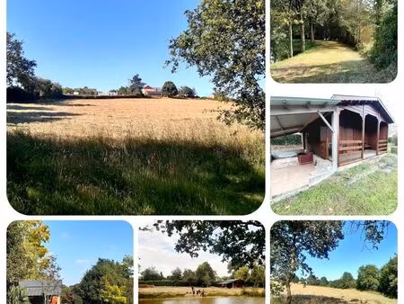 terrain 3 hectares avec 2 étangs et habitation légère