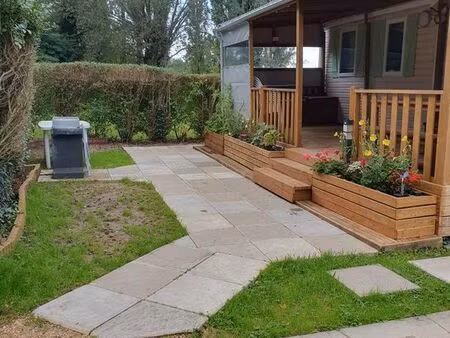 ⭐ mobil-home avec terrasse – camping les fontaines à ivry-la-bataille