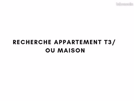 recherche t3/ ou maison