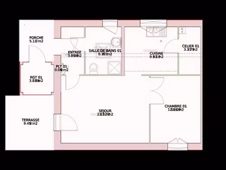 pavillon 2 pièces 56 m²