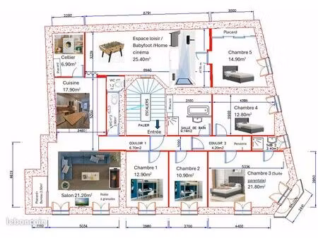 7 pièces  168 m² · voiron 38500 · quartier centre-ville - gare