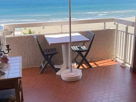 canet-plage  t2 face mer   40 m2+ terrasse 8 m2  climatisation fixe et réversible  wifi fi