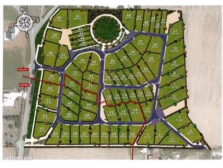 terrain 730 m² vouneuil sous biard