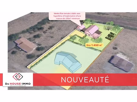 vente terrain 1450 m² à moncé-en-belin (72230)  87 980 €