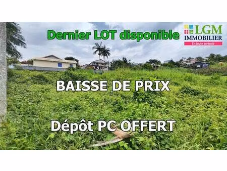 3 parcelles constructibles plates en impasse à bras de pontho (le tampon) avec accompagnem