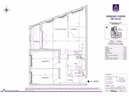 location appartement 4 pièces 80.57 m² à bobigny (93000)  1 412 €