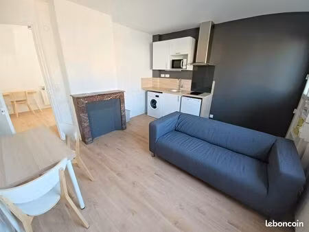 f2 meublé 25m2 proche métro 14 juillet et hôtel de ville sotteville