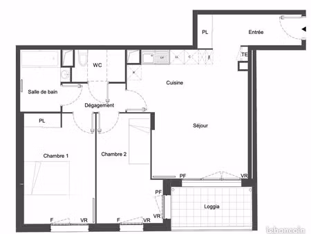 appartement 3 pièces 67 m²