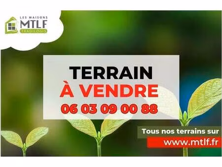 terrain constructible viabilisé à vendre