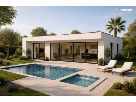 maison moderne avec piscine