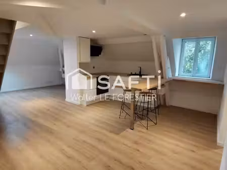 appartement t3 duplex renove avec jardin et place de parking