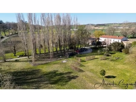 a vendre montegut lauragais (31) - grange rénovée de 130 m²  4 chambres  piscine et terrai